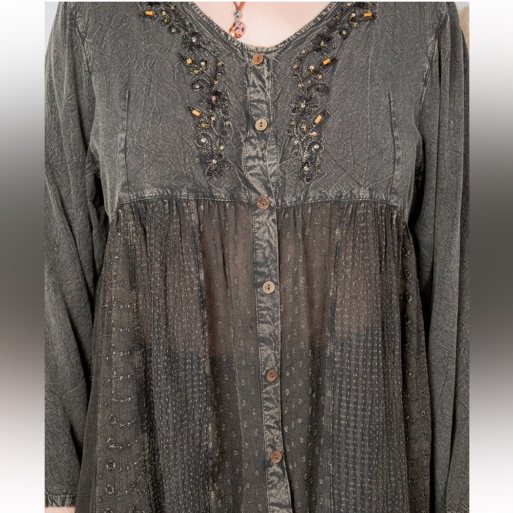 NWT YOUNG THREADS BOHO TOP - Picture 6 of 7